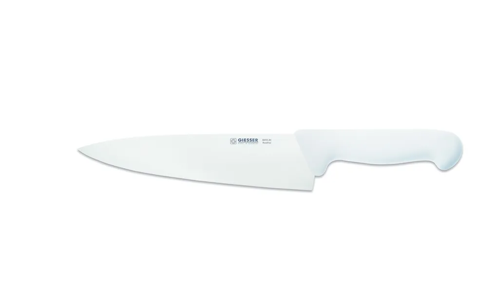 Giesser Messer Küchenmesser Kochmesser mittelspitz breit scharf - 20 cm weiß